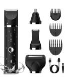 7-in-1 Men's Body Shaver & Groomer | Electric Razor Ear & Nose Trimmer Waterproof USB - Precision Hair Removal - Buy Online on GoSupps.com