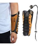 Adjustable Leather Arm Guard for Archery and Hunting - Brown-Black - Buy Online on GoSupps.com
