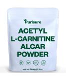 Purisure Acetyl L-Carnitine (ALCAR) Powder 250g | Memory Sharpener & Metabolism Support | Pure Cognitive Performance Enhancer | 500 Servings - Buy Online on GoSupps.com