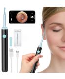 Caffney Ear Wax Removal Tool with 1080P Wireless Camera, Silicone Ear Spoon - for Adults (Black) | Compatible with iPad & Android Phones - Buy Online on GoSupps.com