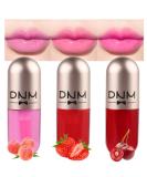 BINGBRUSH Color Changing Lip Gloss Set - 3 Pcs Tinted Plumping Lipstick & Moisturizing Lip Balm - Peach Strawberry Red Cherry - Longlasting High-Shine Lip Care - International Shipping Available - Buy Online on GoSupps.com