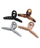 Nalodu Hair Claw Clips - Large 4.3 Inch No Slip Butterfly Clip Clamp for Thick Hair - 4 Pack (Matte & Caramel Colors) - Women and Girls - Buy Online on GoSupps.com