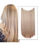 Silk-Co Hair Extensions - Smooth Invisible Cord Realistic Synthetic Hair 50cm Light Brown & Blonde Sealing Extensions for Women - Buy Online on GoSupps.com