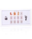 Hapinest Baby Handprint & Footprint Monthly Frame - Neutral Nursery Wall Decor, Baby Shower Gift - Buy Online on GoSupps.com