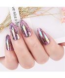 Brishow Short Artificial Nails | 24 pcs Purple Pointed Ballerina Acrylic Press On Fake Nails for Women & Girls - Buy Online on GoSupps.com