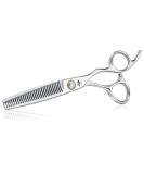 6 Inch Hair Thinning Scissors - Professional Barber Shears for Men, Women, and Kids - Texturizing & Blending Shears with Ball Bearing Tension System - Silver - Buy Online on GoSupps.com