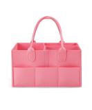 Shop Pandaear Pink Baby Diaper Caddy Organizer | Portable Storage for Baby Essentials & Wet Wipes | Collapsible Design for Childrens Room - Buy Online on GoSupps.com