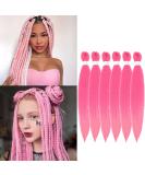Pre-stretched Braiding Hair 6 Packs Kanekalon Synthetic Fiber itch Free Crochet EZ Braids Soft Yaki Texture Braiding Hair Extensions (Pink#) 26 Inch (Pack of 6) Pink# - Buy Online on GoSupps.com