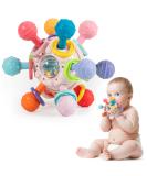 Daboot Teething Ball Toy for Babies 0-6 Months | Sensory Infant Teether Rattle Chew Toy | Easy to Hold | Baby Girl Boy Gift (Pink) - Buy Online on GoSupps.com