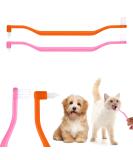 Buy Double-Sided Cat Toothbrush Set - Deep Cleaning Kit for Kittens & Cats - Pink & Orange - Buy Online on GoSupps.com