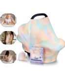 NatureBond Nursing Cover | Breathable Breastfeeding Cover | AirFlow Max Material | Multi-Use Baby Car Seat Canopy, Shopping Cart Cover, Scarf, Light Blanket | Stroller Cover - Sunset Orange - Buy Online on GoSupps.com