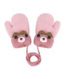Ipenny Toddler Magic Stretch Mittens | Thick Plush Lined Winter Gloves for Baby Boys & Girls | Warm Full Finger Knitted Gloves for Cold Weather | Size 12x7cm | 0-3 Years | Style B Pink - Buy Online on GoSupps.com