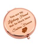 Soul Sister Compact Makeup Mirror - Friendship & Sister Gifts for Women - Birthday, Anniversary, Graduation Present - Buy Online on GoSupps.com