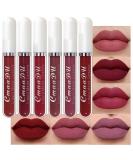 evpct CmaaDu 6Pcs Matte Liquid Lipstick Lipgloss Lip Gloss Stain Makeup Set for Women Deep Dark Red Original 24 Hour Lipstick Long Lasting labiales matte mate larga duracion 24 horas originales A-02 0.08 Fl Oz (Pack of 6... - Buy Online on GoSupps.com