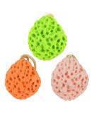 Buy 3ST Massage Sponge - Soft Shower Bathing Balls for Body & Face Care - Cherry Orange Green | International Shipping - Buy Online on GoSupps.com
