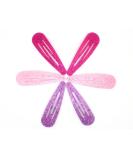 Shop Glittery Metal Hair Clips for Girls - Purple Fuchsia & Pink | Stylish & Durable Accessories - Buy Online on GoSupps.com