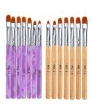 Mwoot 14 PCS Nail Brush Set - UV Gel & Acrylic Nail Art Brushes for Professional Results - Buy Online on GoSupps.com