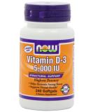 Now Foods Vitamin D3 5000 IU - 240 Softgels | High Potency Supplement - Buy Online on GoSupps.com