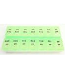 Assured 7-Day Pill Organizer - Weekly AM & PM Medication Tray in Green | Shop Internationally - Buy Online on GoSupps.com