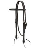 Weaver Leather Black Latigo Leather Headstall Straight Browband - Buy Online on GoSupps.com