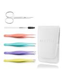 6pcs Professional Eyebrow Tweezers Kit for Women - Precision Stainless Steel Set for Ingrown Hairs, Splinters, Facial Hair Removal by MAYKI - Buy Online on GoSupps.com