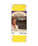 Wrights Jumbo Rickrack 5/8 - Canary Yellow - 2.5 Yards | Versatile Crafting Trim - Buy Online on GoSupps.com