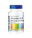 Vitamin B3 Niacin 50mg nicotinamide vegan without magnesium stearate 90 niacin tablets - Buy Online on GoSupps.com