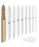 LEOBRO 11-Piece Artist Blending Stump and Tortillion Set with Sandpaper Pencil Sharpener - Ideal for Student Sketch Drawing - Buy Online on GoSupps.com
