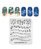 Christmas Festival Nail Art Stamping Template - Elk Star Snowflakes Pattern | Alexnailart Manicure Tool (CH014) - Buy Online on GoSupps.com