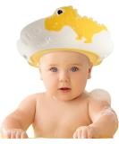 FUNUPUP Baby Shower Cap - Adjustable Hair Washing Shield for Kids - Yellow Dinosaur Design - Buy Online on GoSupps.com