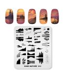 Alexnailart Nail Stamp Plate - Natural Landscape Sunset & Starry Sky Design | DIY Manicure Tool for Stunning Nail Art - Buy Online on GoSupps.com