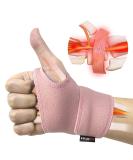 Wrist Brace for Carpal Tunnel - Adjustable Support Brace for Arthritis & Tendinitis - Pain Relief Compression Wrap - Pink (Single) - Buy Online on GoSupps.com