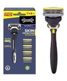 Wilkinson Sword Hydro 5 Skin Protection Razor with 4 Replacement Blades - Advanced Shaving Solution for Smooth Skin | International Shipping Available - Buy Online on GoSupps.com