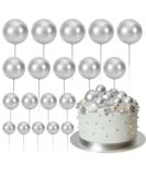 Astaron 20 Pcs Silver Tortendeko Balls Cake Toppers Mini Balloons for Weddings Baby Parties & Birthdays - Buy Online on GoSupps.com
