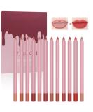 IYARKAI Matte Lip Liner Pencil Set - 12 Colors | Smudge-proof, Waterproof, Long Lasting | Ideal for Daily, Travel, Party, Work - Buy Online on GoSupps.com