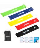 Shop Resistance Bands Set for Workout | Exercise Loop Bands for Men & Women | Ideal for Stretching Crossfit Home Fitness & Physical Therapy - Set of 5 Multicolor - Buy Online on GoSupps.com