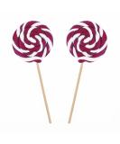 Handmade Raspberry Lollipops - Round 25g Set of 8 | International Shipping Available - Buy Online on GoSupps.com
