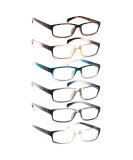 Cojwis 6 Pack Reading Glasses for Men & Women - Spring Hinge Blue Light Filter Readers (2.50x Magnification) - Multi-Color Mix Quality Eyewear - Buy Online on GoSupps.com