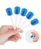 80 pieces of mouthpieces neutral portable oral sponge disposable oral sponge disposable sterile cotton swabs one -way oral care sponge swam nasty sticks for children and adults (blue) - Buy Online on GoSupps.com