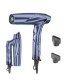 Professional Ionic Hair Dryer with Brushless Motor - Fast Drying, Low Noise, Portable Travel Hair Dryer in Silver Blue - Buy Online on GoSupps.com