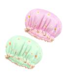 Uraqt Waterproof Shower Hood - 2 Pack Large Elastic Reusable Shower Caps for Women | Perfect for Home Hotel and Travel - Buy Online on GoSupps.com