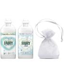 Fairy Fabric Conditioner Huggably Soft for Sensitive Skin Bundle: Original Fabric Softener 33 Washes 1.155L + Fresh Fabric Softener 30 Washes 1.05L + Our Gift for You: Organza Bag Size 9x7x0.1cm - Buy Online on GoSupps.com