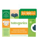Babyganics Size 5 Diapers - 100 Count | Absorbent, Breathable, Triple Dry Protection - Buy Online on GoSupps.com