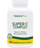 Nature's Plus Super C Complex - 180 Vegetarian Capsules for Immune Support - Buy Online on GoSupps.com