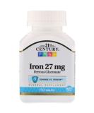 21st Century Iron 27 mg - 110 Tablets for Energy & Immunity Boost - Buy Online on GoSupps.com