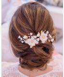 Edary Bridal Wedding Vine Gold Rhinestone Headpiece - Flowers & Leaves Accessory for Women & Girls | International Shipping Available - Buy Online on GoSupps.com
