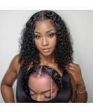 Buy Wear and Go Glue-less Human Hair Wig - Pre-Cut Lace 4x4 HD Bob Curly Wig 180% Density Beginner Friendly - 16 Inch Bleached Knots - Buy Online on GoSupps.com