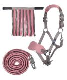 Buy HKM Halter with Rope Panic & Fly Fringes - Mocha/Milky Pink Warmblood - International Shipping Available - Buy Online on GoSupps.com
