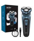 Electric Razor for Men, Mens Electric Shavers, Rechargeable Electric Razor Shaving Machines, with Pop-up Trimmer, 1 Hour Fast Charging, 3D Floating Head, LCD Power Indicator Blue - Buy Online on GoSupps.com