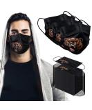 100Pcs Men's Bear Head Printed Disposable Face Masks - Animal Print Safety Masks for Men | 3 Ply Black Design - Buy Online on GoSupps.com